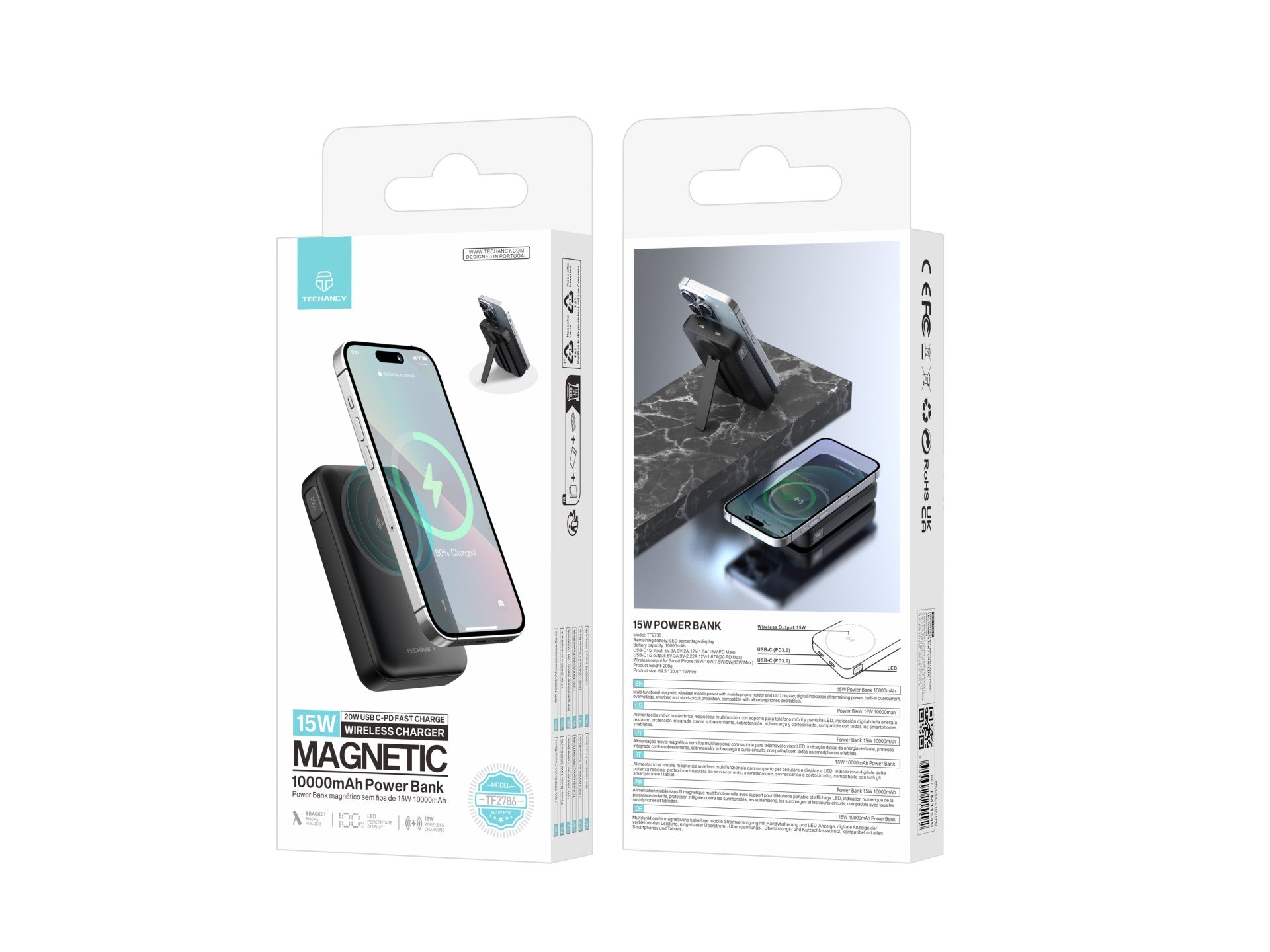 Techancy Varavirtalähde 15 W – TF2786 – musta