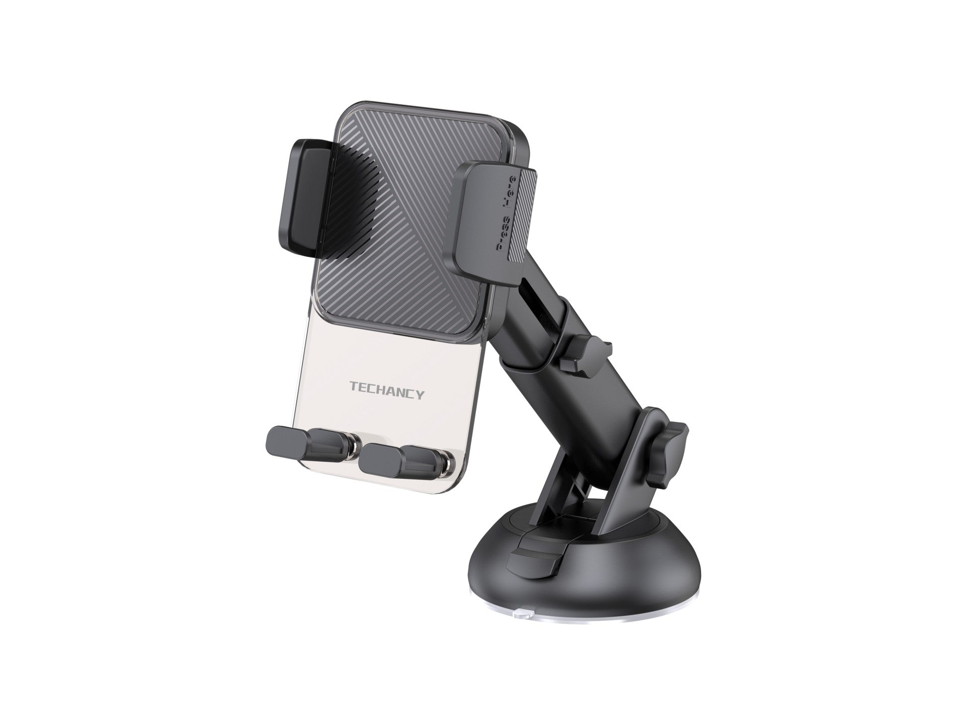 Techancy Suporte para TelemOvel com Ventosa TI2337, Operação com Uma Mão, ABS de Alta Resistência, para Smartphones 4.7"-7.2", Preto-0