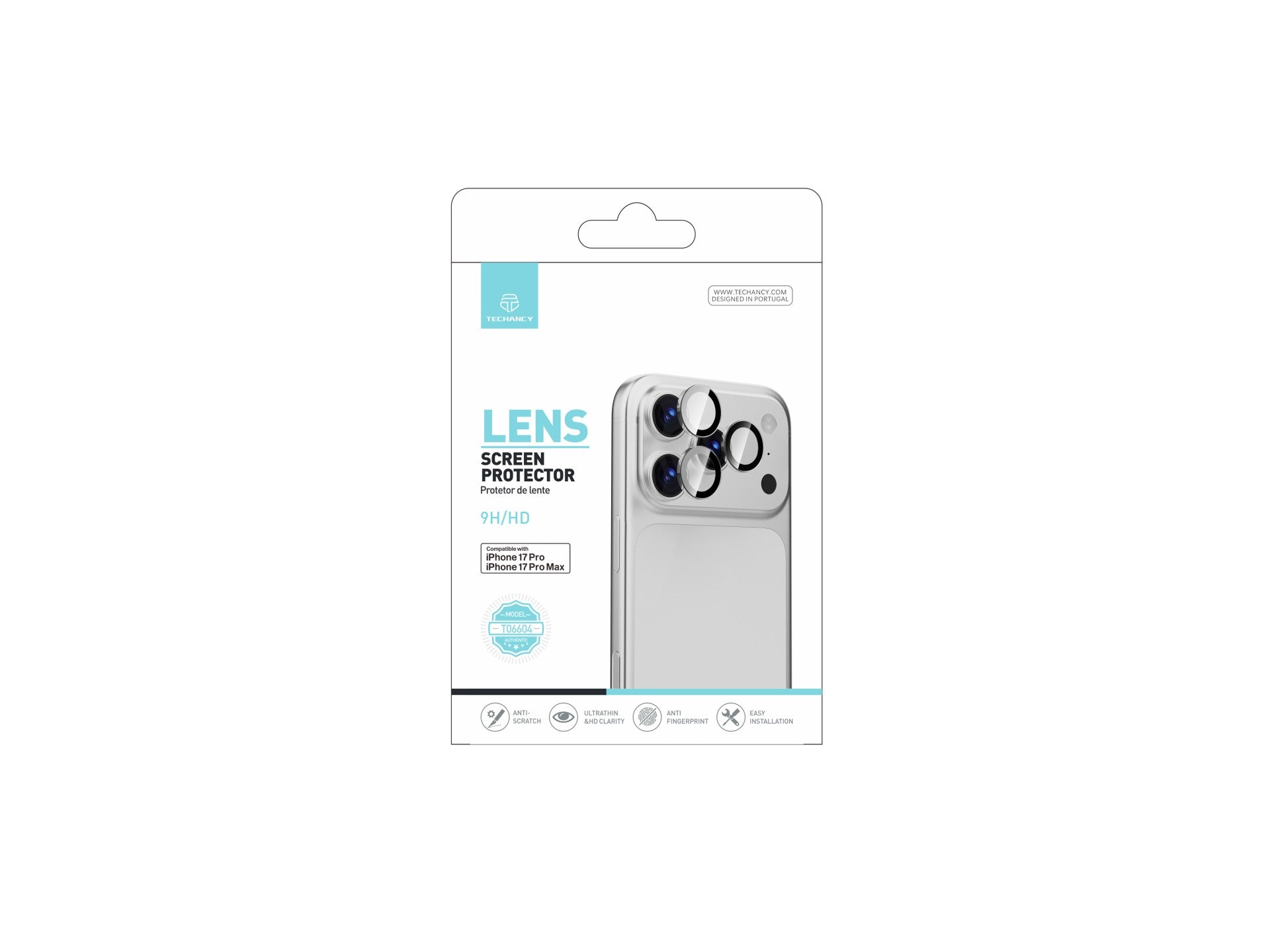 Techancy Kameran linssinsuoja iPhone 17 Pro e 17 Pro Max – TO6004