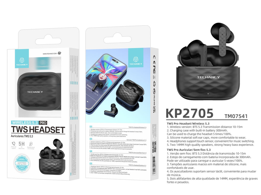 Techancy Kuulokkeet – KP2705 – musta