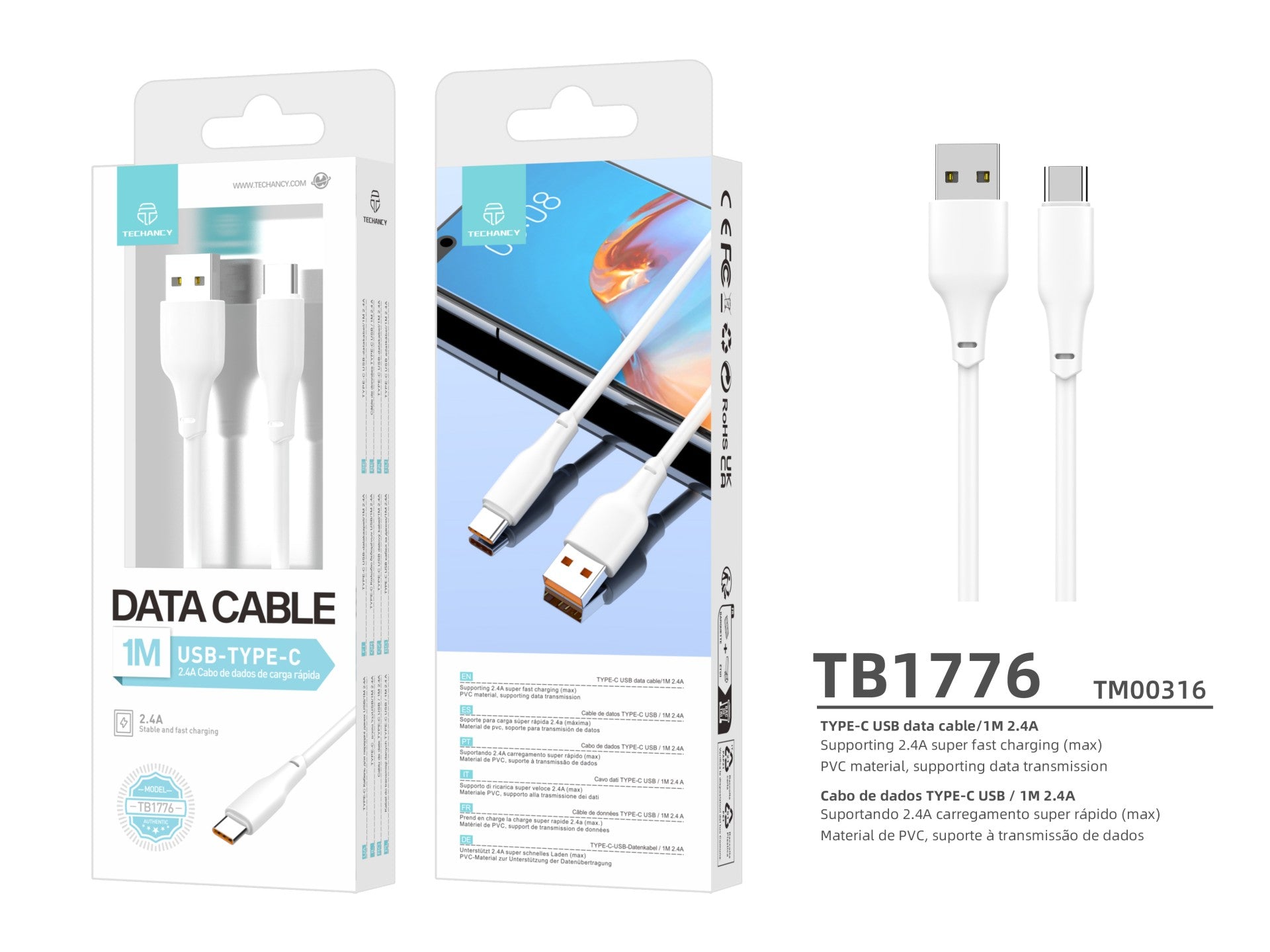 Techancy Lataus- ja datakaapeli – TB1776