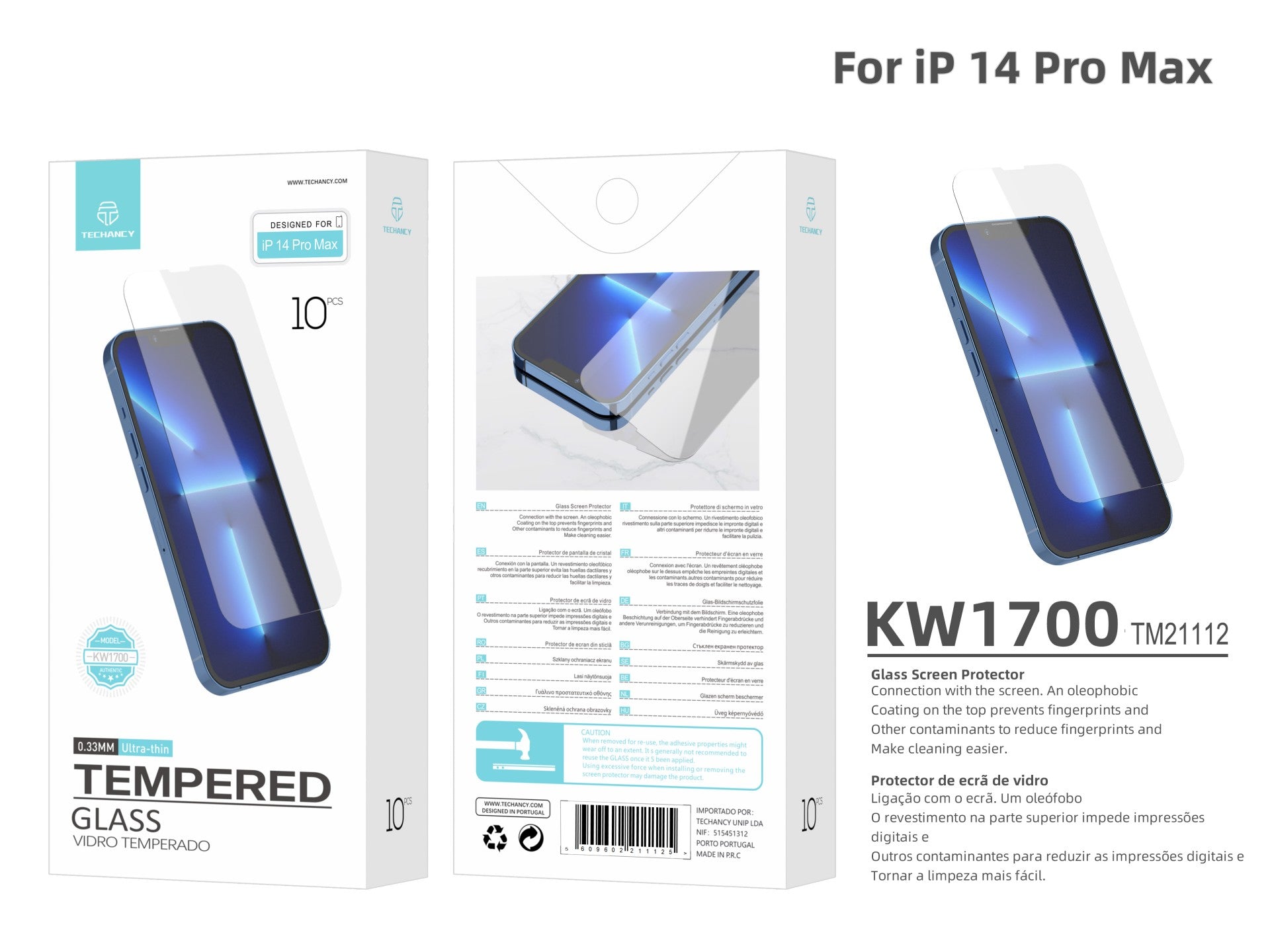 Techancy Panssarilasi iPhone 14 Pro Max – KW1700