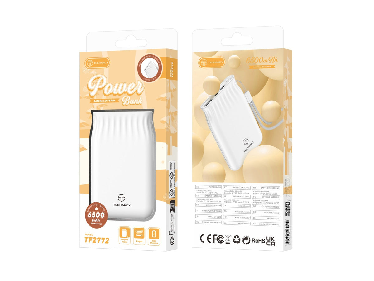 Varavirtalähde 6 500 mAh 10 W, valkoinen