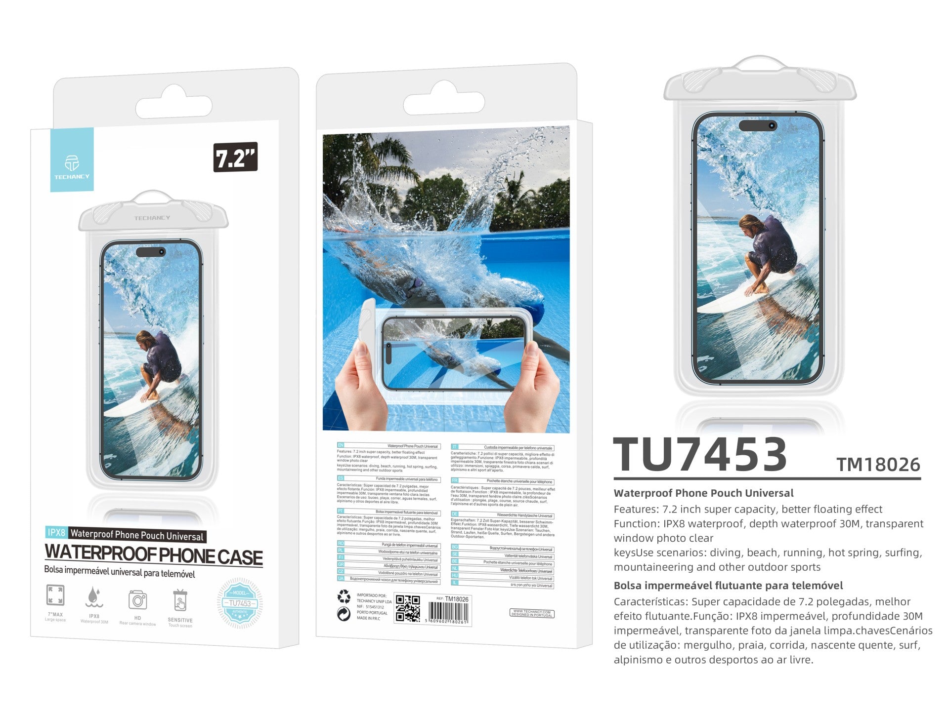 Techancy Vedenpitävä puhelinpussi – TU7453