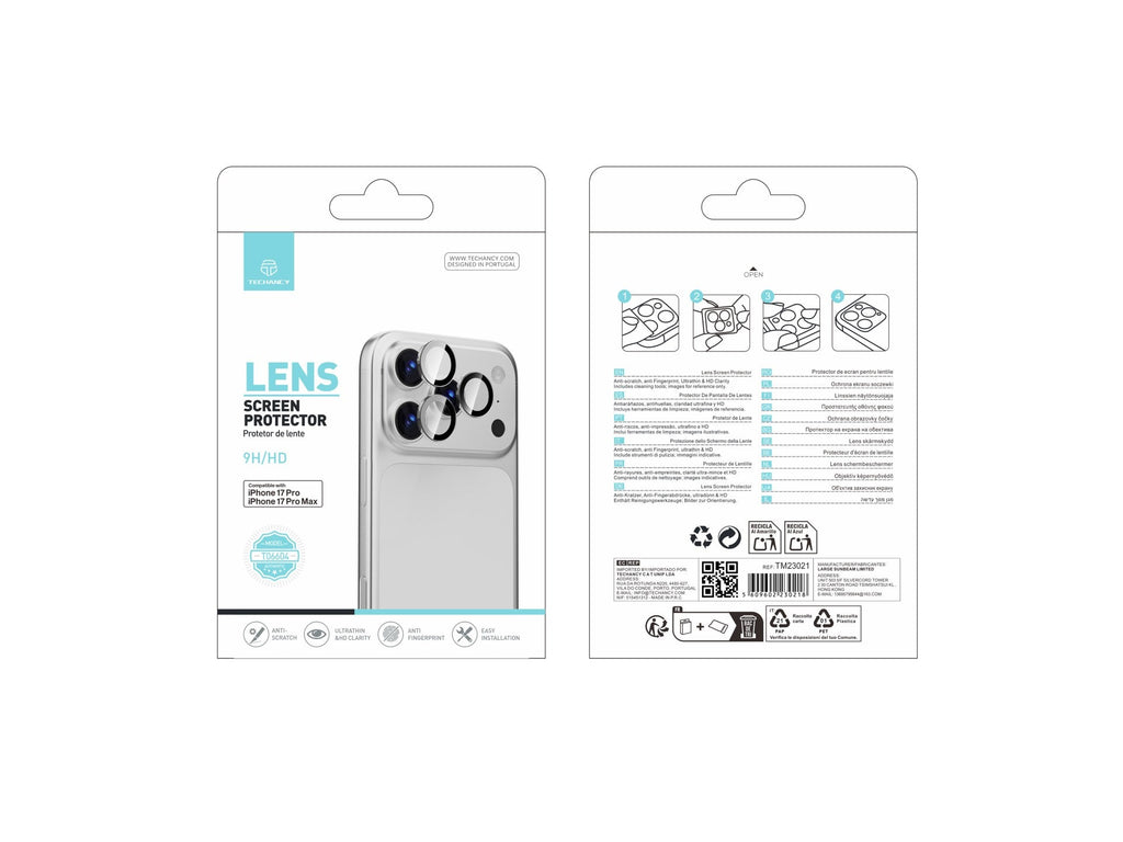Techancy Kameran linssinsuoja iPhone 17 Pro e 17 Pro Max – TO6004
