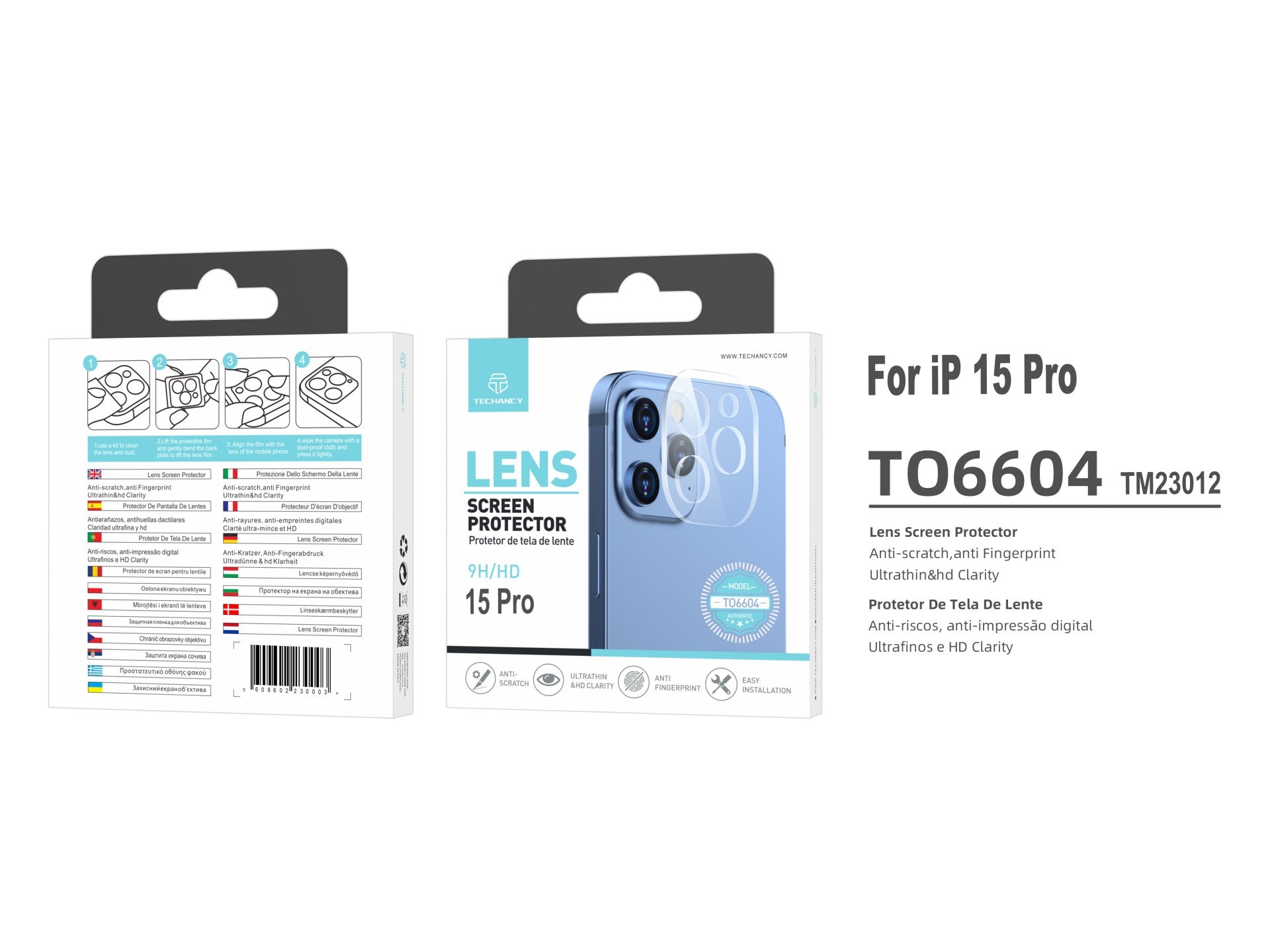 Techancy Kameran linssinsuoja iPhone 15 PRO – TO6604