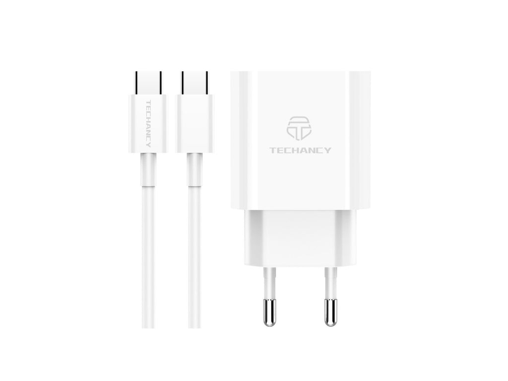 Techancy Carregador Pd 18w TA2786, Conjunto De Cabos Usb C-Lightning, Carregamento Rápido 3A, Compacto E Portátil-0