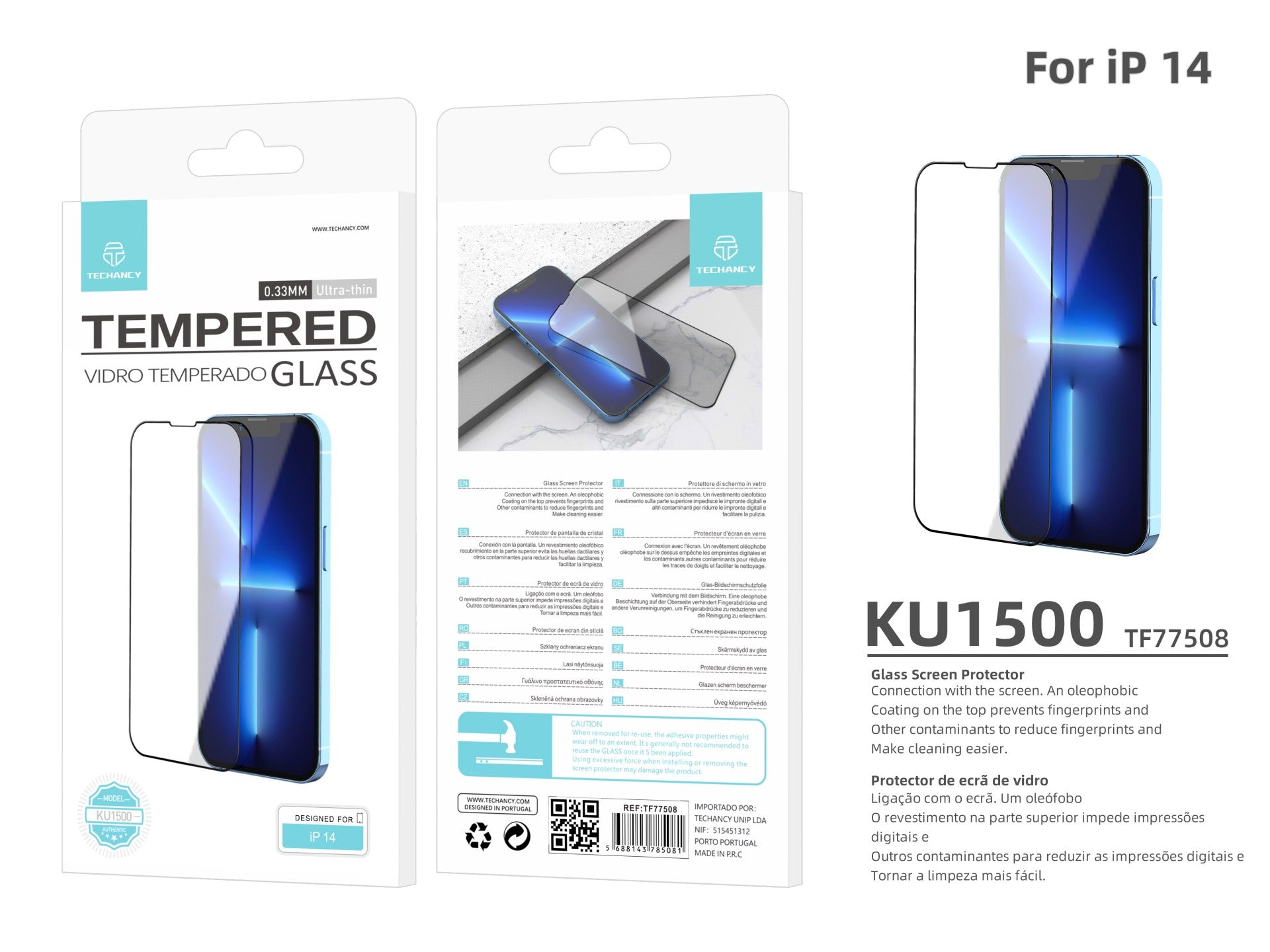 Techancy Panssarilasi iPhone 14 – KU1500