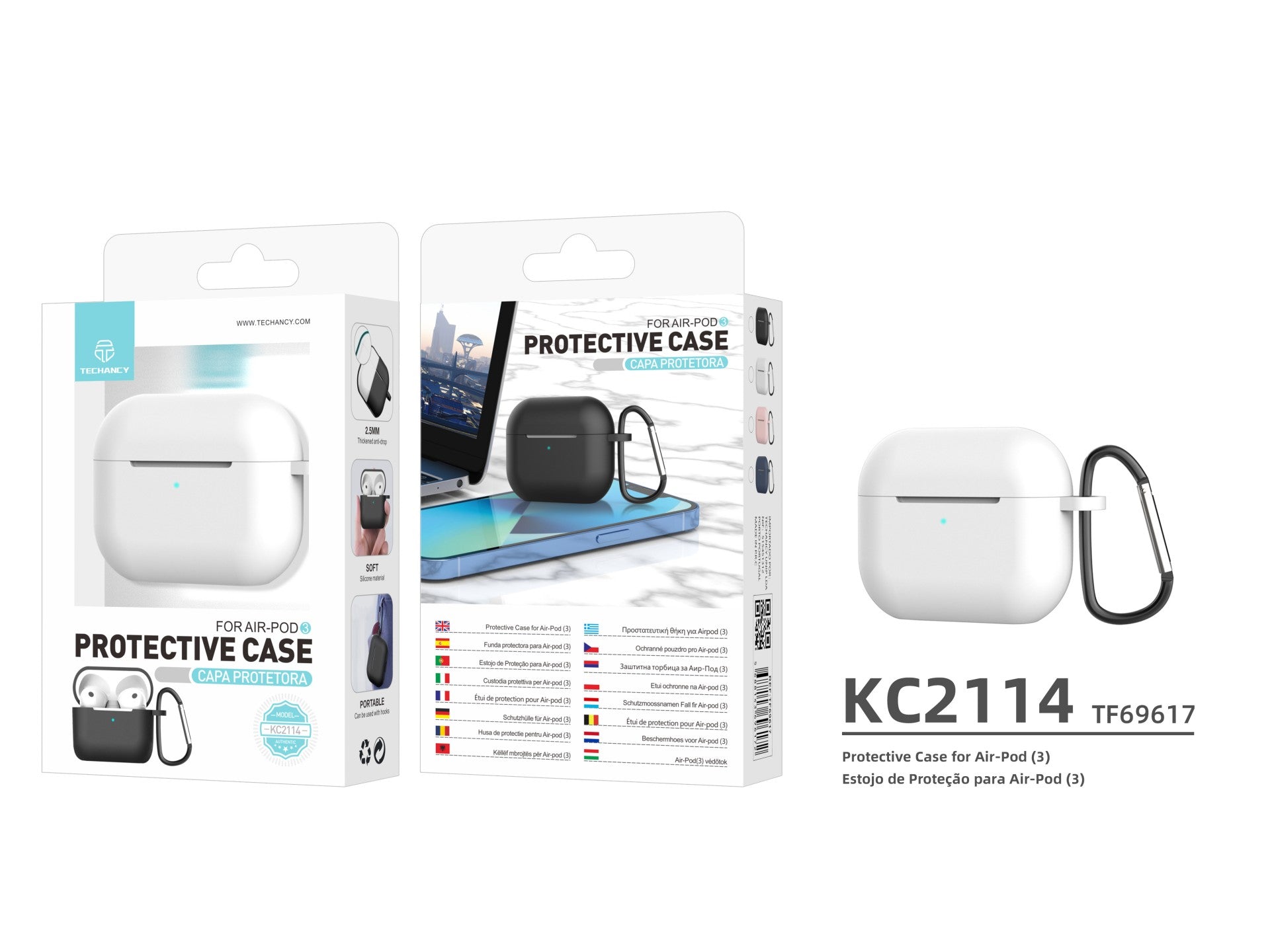 Techancy Kuulokkeiden suojakotelo AirPods 3 – KC2114