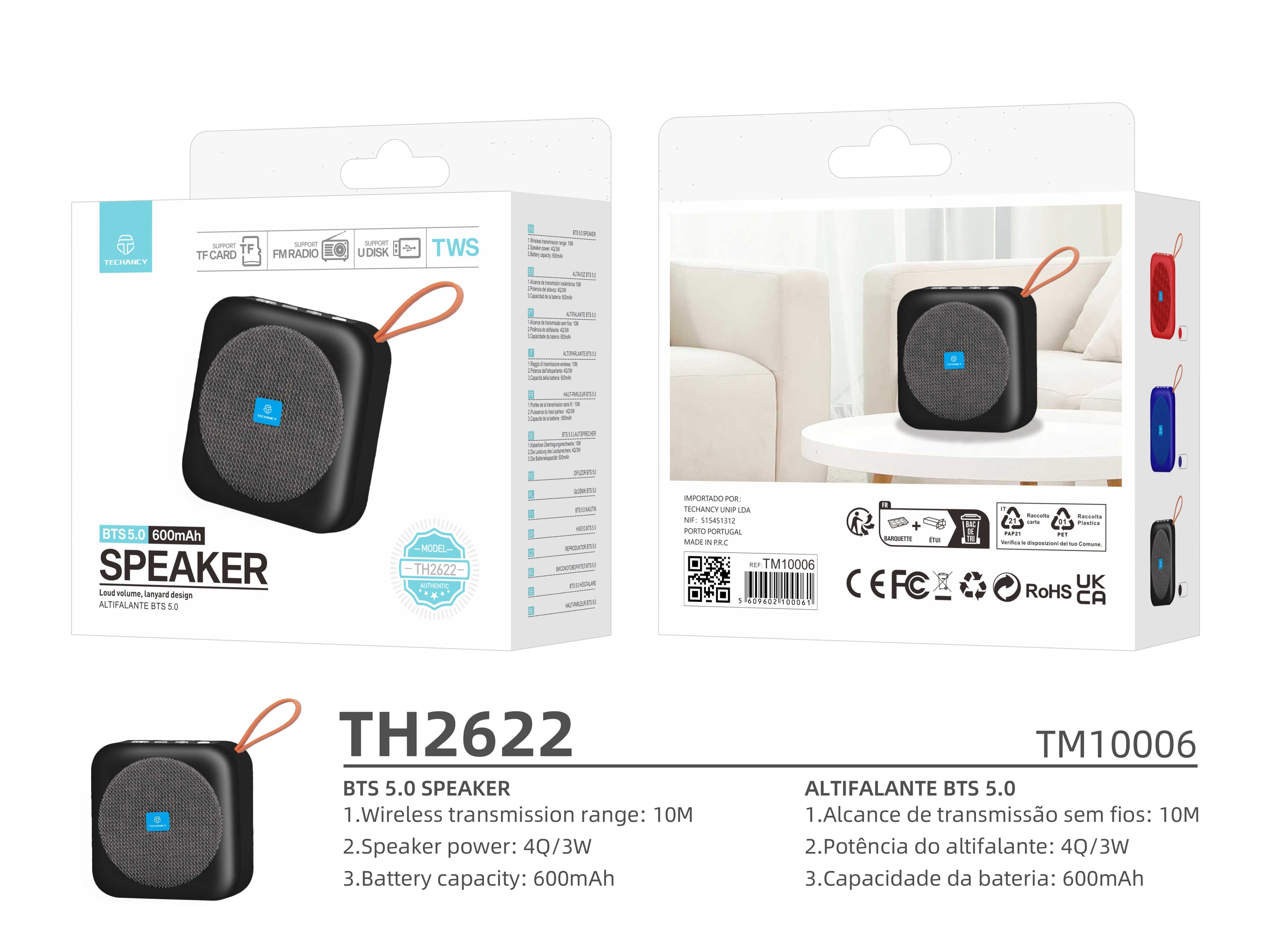 Techancy Bluetooth-kaiutin – TH2622 – musta