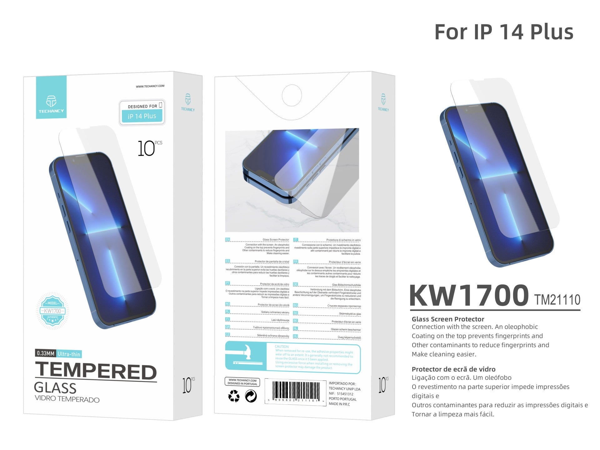 Techancy Panssarilasi iPhone 14 Pro – KW1700
