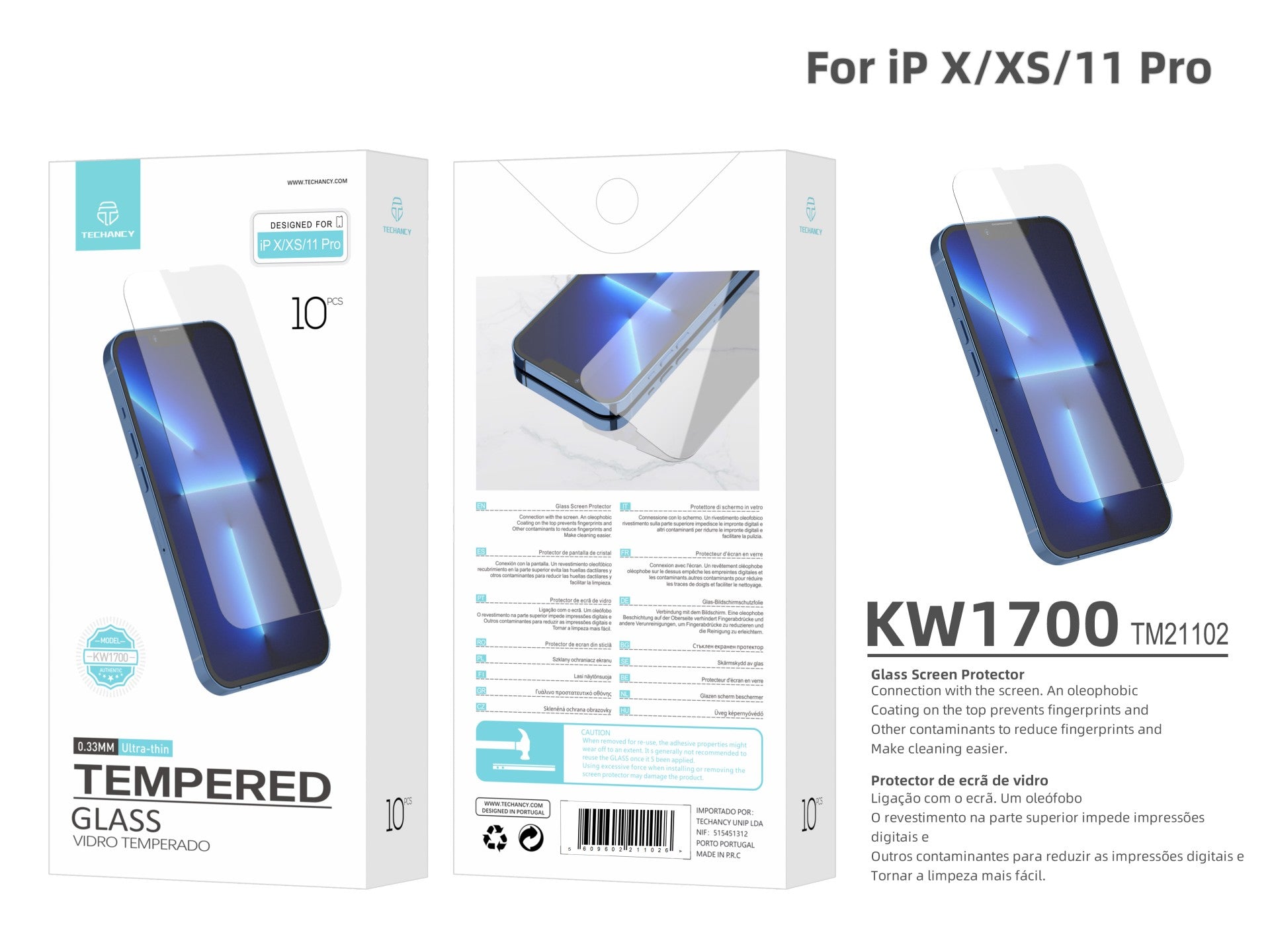 Techancy Panssarilasi iPhone X/Xs/11 Pro – KW1700