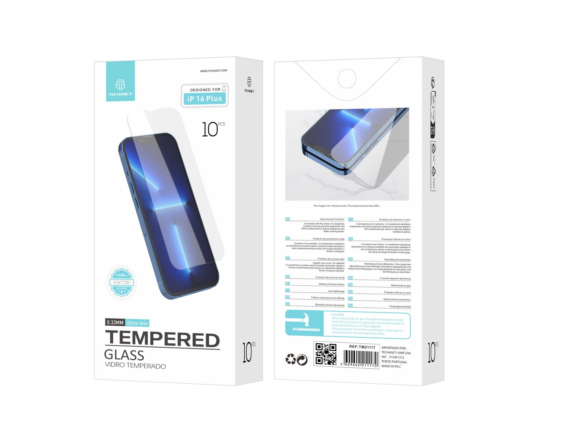 Techancy Panssarilasi iPhone 16 Plus – KW1700