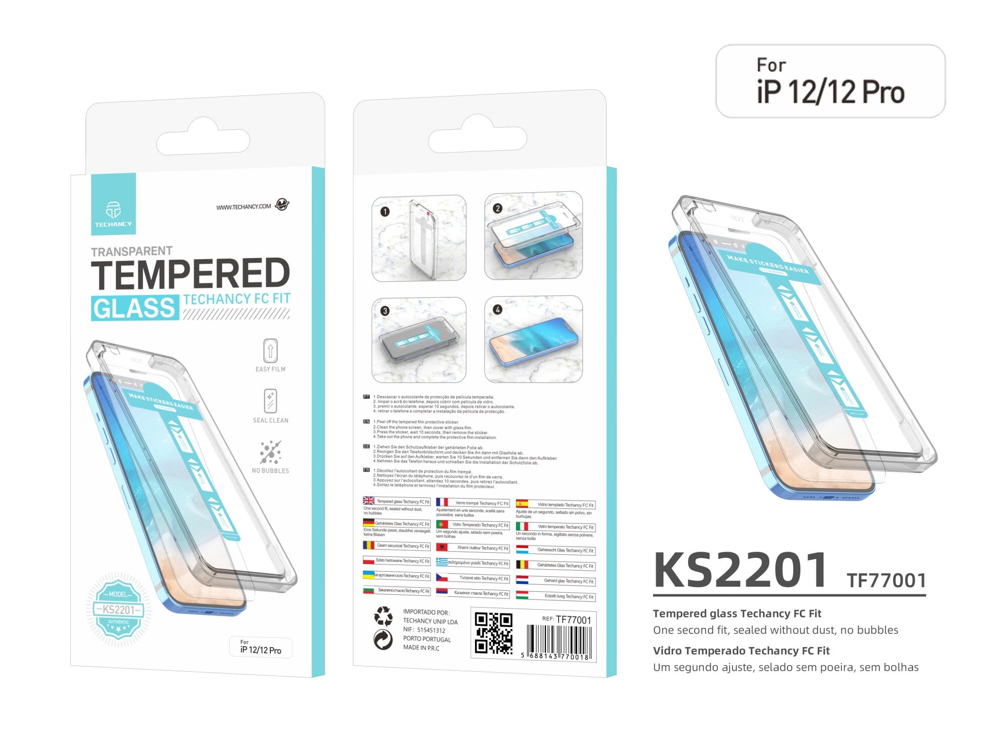 Techancy Panssarilasi iPhone 12/12 Pro – KS2201