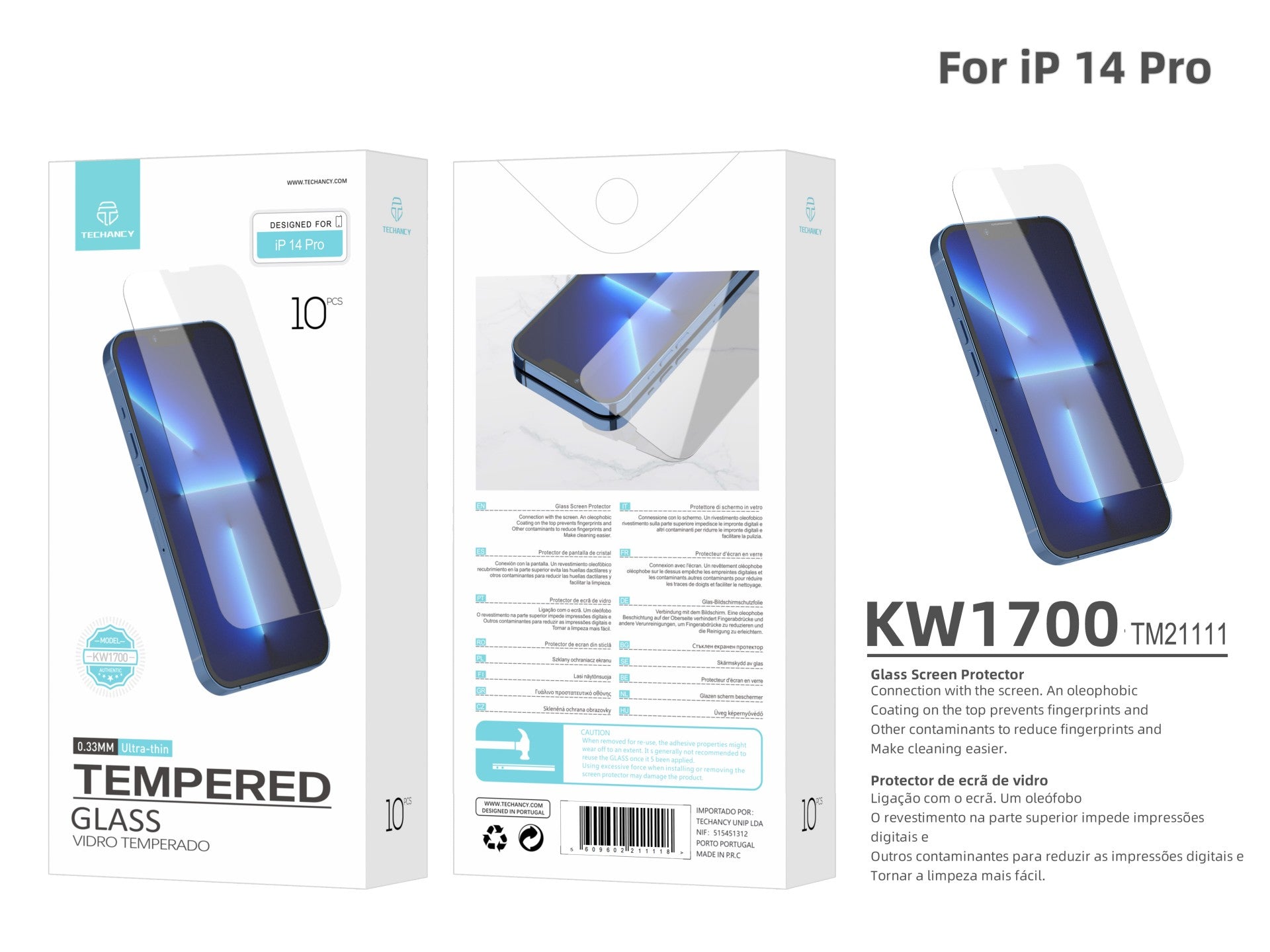 Techancy Panssarilasi iPhone 14 Pro – KW1700