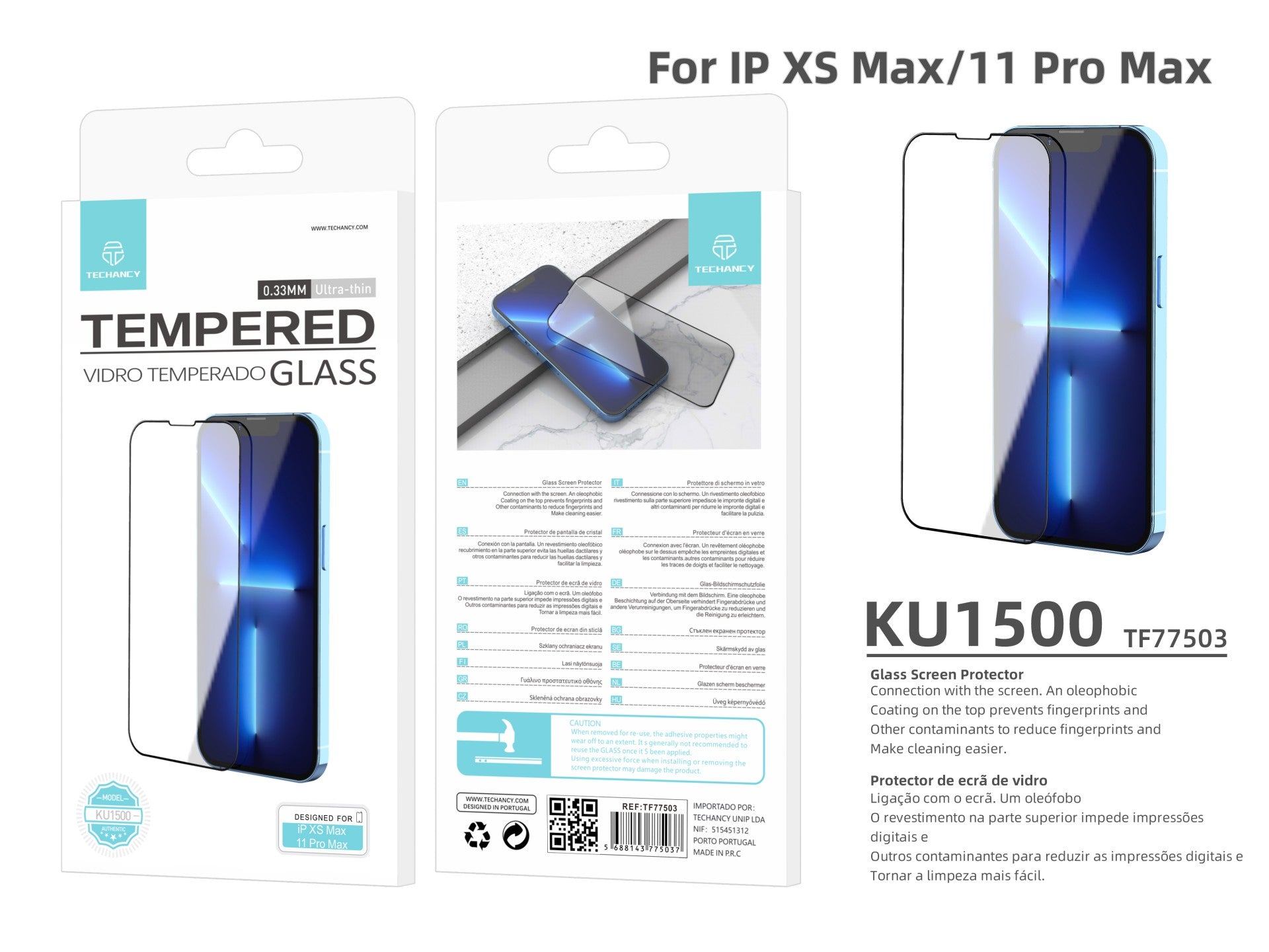 Techancy Panssarilasi iPhone Xs Max/11 Pro Max – KU1500