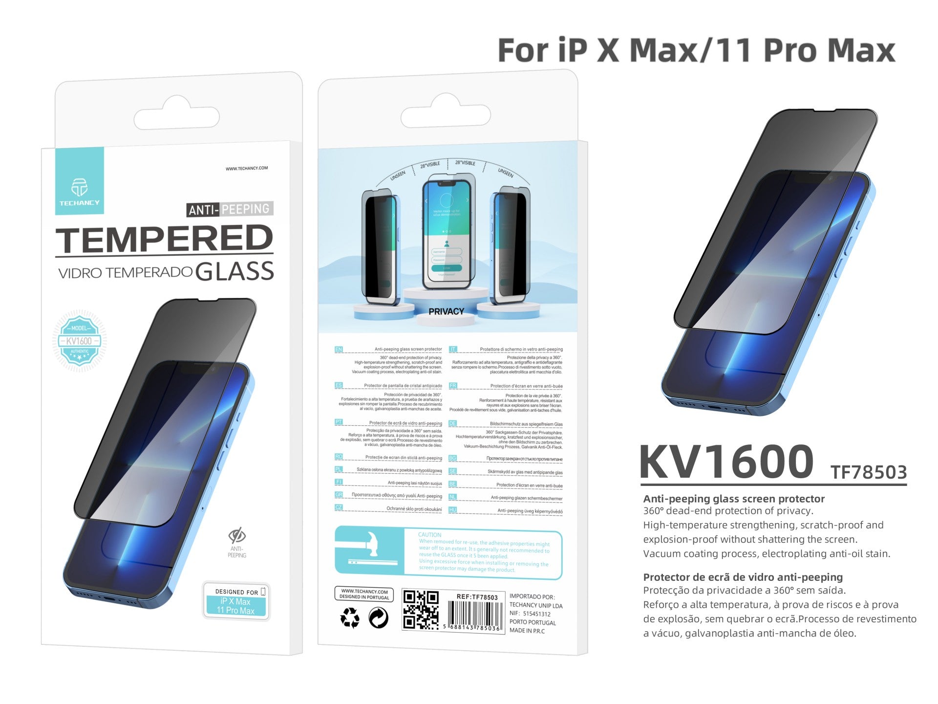 Techancy Panssarilasi iPhone Xs Max/11 Pro Max – KV1600